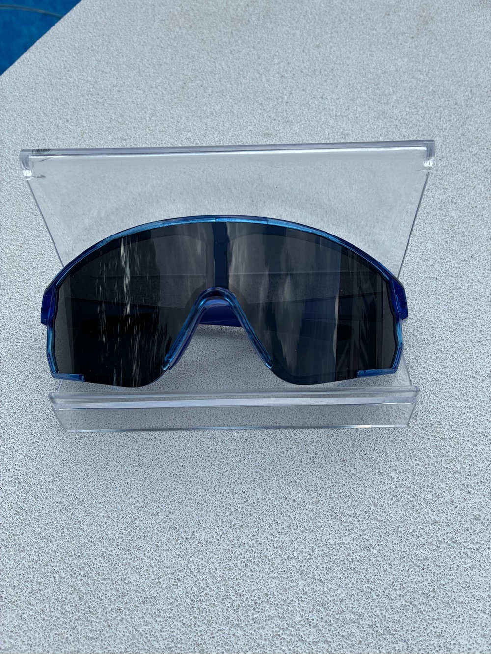 Blue Sports Shield Sunglasses VR/AR Accessory
